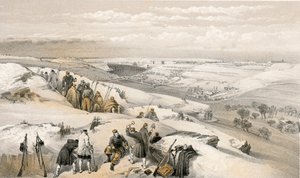 フランスの攻撃の右端にある26砲台のセバストポル 作： William Crimea Simpson