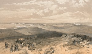 イギリス軍砲台後方から見たセバストポリ 作： ウィリアム・'クリミア'・シンプソン