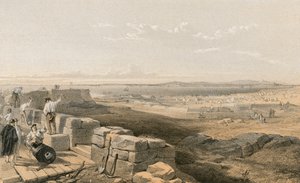 イエニカレの古い要塞からのケルチの湾と町のあるイエニカレの海峡 作： William Crimea Simpson