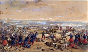 チェルネーヤの戦い、1855年8月16日 作： William Crimea Simpson