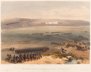 ブルガナックの高さの騎兵隊事件-最初の銃。 1854年9月19日、1855年 作： William Crimea Simpson