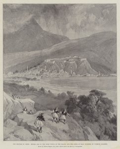 島の主な町の1つであるレティモのクレタ島のトラブルと、トルコ兵による多くの殺人のシーン 作： William Crimea Simpson