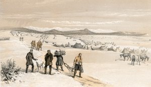1855年1月、東を望む第2師団の陣営 作： William Crimea Simpson