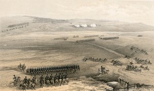 ブルガナックの高さの騎兵隊事件-最初の銃、1854年9月19日 作： William Crimea Simpson