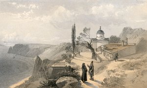 西を望む聖ジョージ修道院とフィオレンテ岬 作： William Crimea Simpson