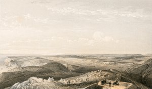 セバストポルに向かっているバラクラの上空からの眺め 作： William Crimea Simpson