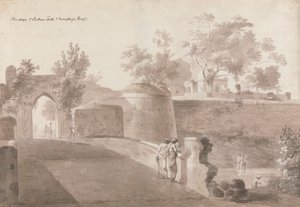 橋とパトナ門とモンギール砦 作： William Daniell