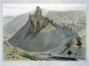 「コーフ城」、ドーセット、1823 作： William Daniell