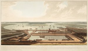 東インド船渠 作： William Daniell