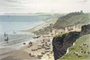 イーストクリフのヘイスティングス、「1814年から1825年にかけてイギリスを旅した旅」、1823年 作： William Daniell