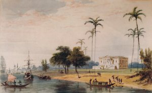 ガーデンハウスリーチ、カルカッタ、c1786-1791、1935年 作： William Daniell