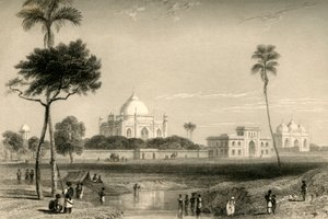 1835年、デリーのスフターユング廟。 作： William Daniell