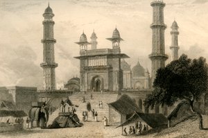 マトゥラのモスク、1835年。 作： William Daniell
