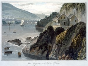 デボン州のダート川沿いのキングスウェア付近」1825年 作： William Daniell