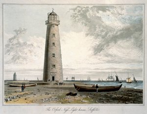 「オーフォード ネス灯台、サフォーク」、1822 年 作： William Daniell