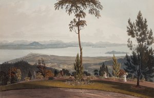 プリンス オブ ウェールズ島、ストロベリー ヒルからの眺め 作： William Daniell