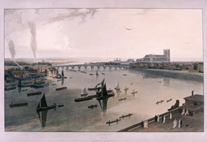 サマセット・ハウスからのロンドンの眺め（1805年 作： William Daniell