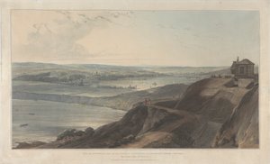 Näkymä kaupunkiin ja osa Falmouthin satamaa Pendennis Castle, Cornwall 作： William Daniell