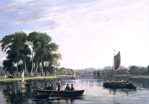 リッチモンドでのテムズ川の眺め 作： William Daniell
