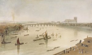 サマセットハウスからのウェストミンスター橋、1805年 作： William Daniell