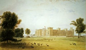 ウィンザー城（水彩・紙） 作： William Daniell