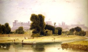 バークシャー州イートンからのウィンザー城 作： William Daniell