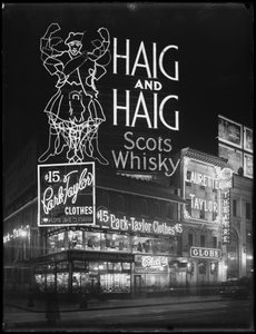 1917年1月6日、ニューヨーク市のハイグとハイグウイスキーの看板 作： William Davis Hassler