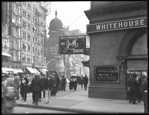 1916年8月2日、ニューヨーク市1429ブロードウェイ、J und M Shoeのサイン 作： William Davis Hassler