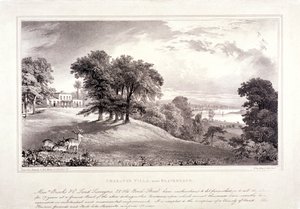 ロンドン、グリニッジ、ブラックヒース近くのチャールトン・ハウス、1830年頃   作： William Day