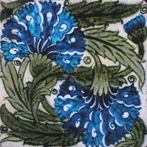 花柄タイル（陶器）