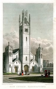 新しい教会、ハガーストン、ハックニー、ロンドン、1827年。 作： William Deeble