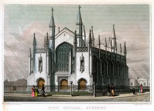新しい教会、ステップニー、ロンドン、1828年。 作： William Deeble
