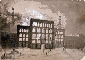 1882～1883年、ロンドン、レスター・スクエアのアルハンブラ劇場での火災