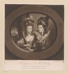 Portret van Mary Gwyn と Catherine Bunbury グウィン夫人とバンベリー夫人 / ウィンザーのメリーワイフの登場人物 (オブジェクトのタイトル) 作： William Dickinson