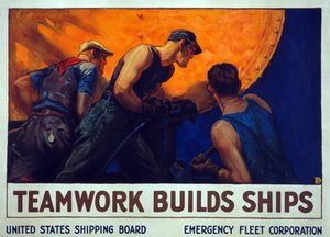 募集キャンペーンチームワークは、船、パブを構築します。 1917 作： William Dodge Stevens