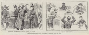 ソーホーでサンドイッチを食べた五百人のクリスマスディナー 作： William Douglas Almond