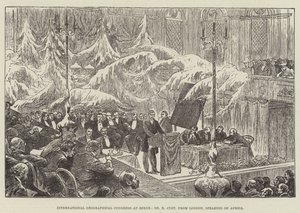 ベルンでの国際地理会議、Rコースト博士、ロンドン発、アフリカについて 作： William Douglas Almond