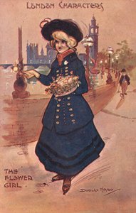 ロンドンのキャラクター: フラワー ガール (カラー リソ) 作： William Dudley Ward
