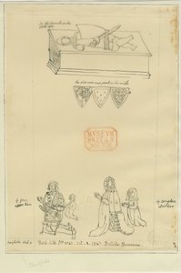 タムワース教会-墓：インクでのトレース、nd [?17世紀] (図面) 作： William Dugdale