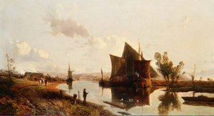 Moored for the Night（パネル） 作： William E. Jones