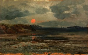 漁場の日の出--メイン州、1880年頃。 作： William E. Norton