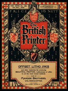 イギリスのプリンターの表紙」1919年 作： William E Swain