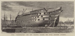 HMS Marlborough、海軍エンジニア学生のための新しいトレーニングカレッジ 作： William Edward Atkins