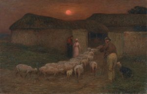 フォールディング・タイム 1900年頃 油彩・キャンバス 作： William Edward Stott