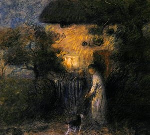 迷い猫」1890年頃（紙にパステル） 作： William Edward Stott