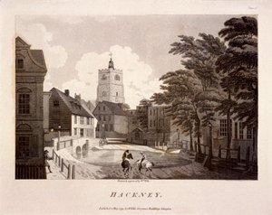 1791年、ロンドン、ハックニーの全景 作： William Ellis