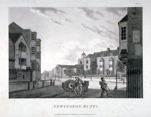 1792年、ロンドンのサザークにあるニューイントン・バッツ。                                    