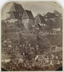 アンツァハチロア、マダガスカル、1862-65 年のビュー。 作： William Ellis