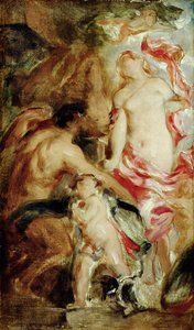 寓話的研究、スケッチ（キャンバスに油彩） 作： William Etty