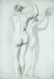 図の研究（紙に鉛筆） 作： William Etty